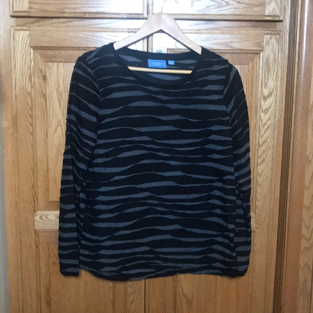 Texture striped gray and black vera Wang shirt